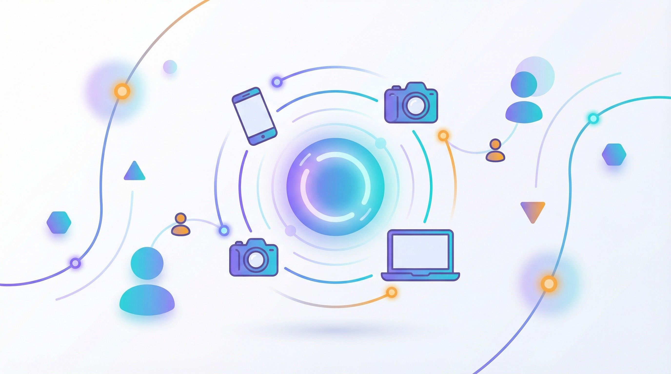 創作者整合平台概念插畫