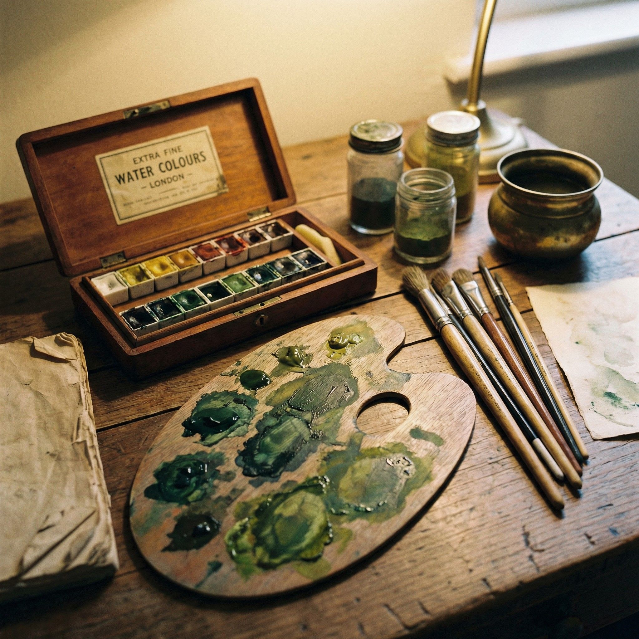Professional artist brushes