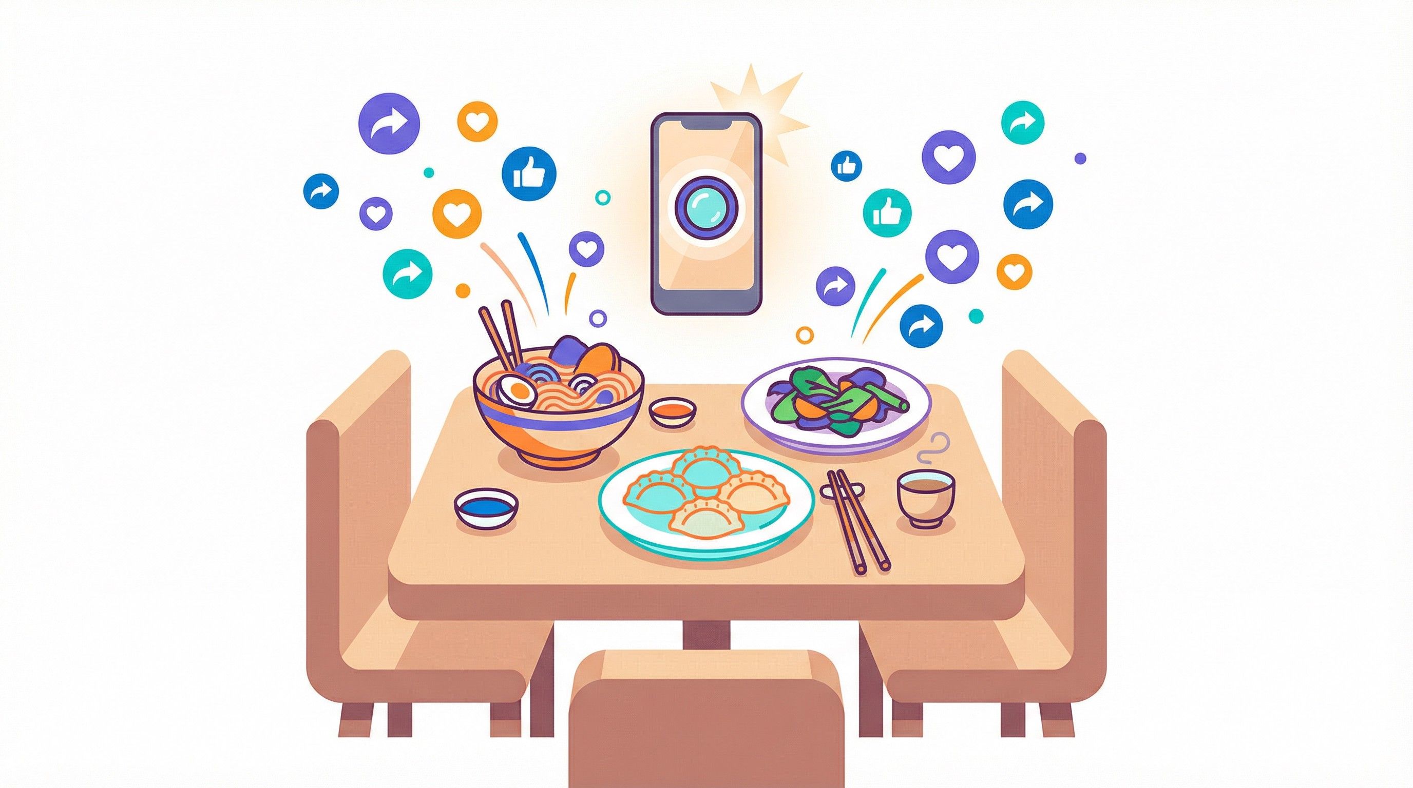 餐飲體驗活動插畫