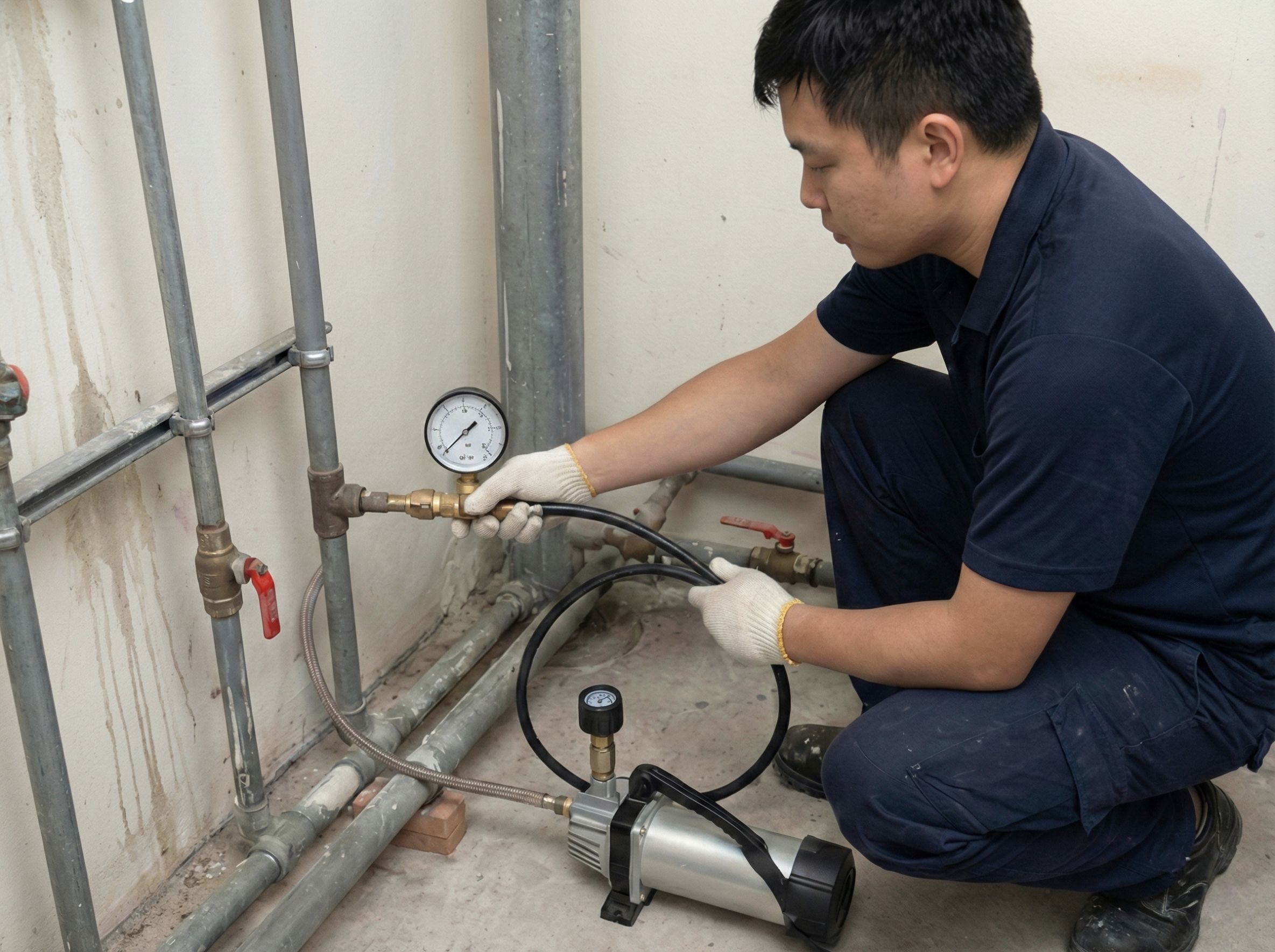 新竹水管抓漏-水管增壓機加壓測試精準定位冷熱水管漏水點