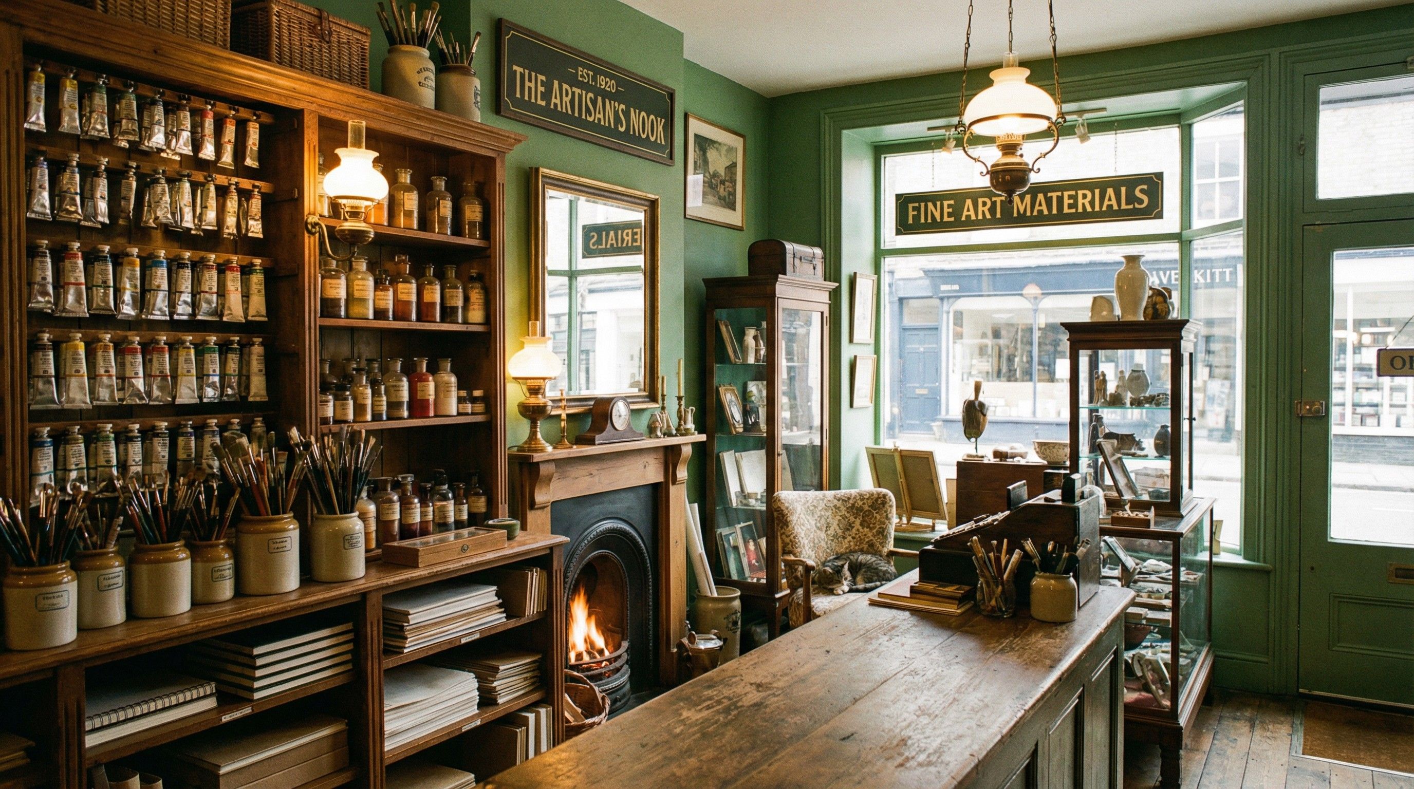 Inside Steam art supplies shop