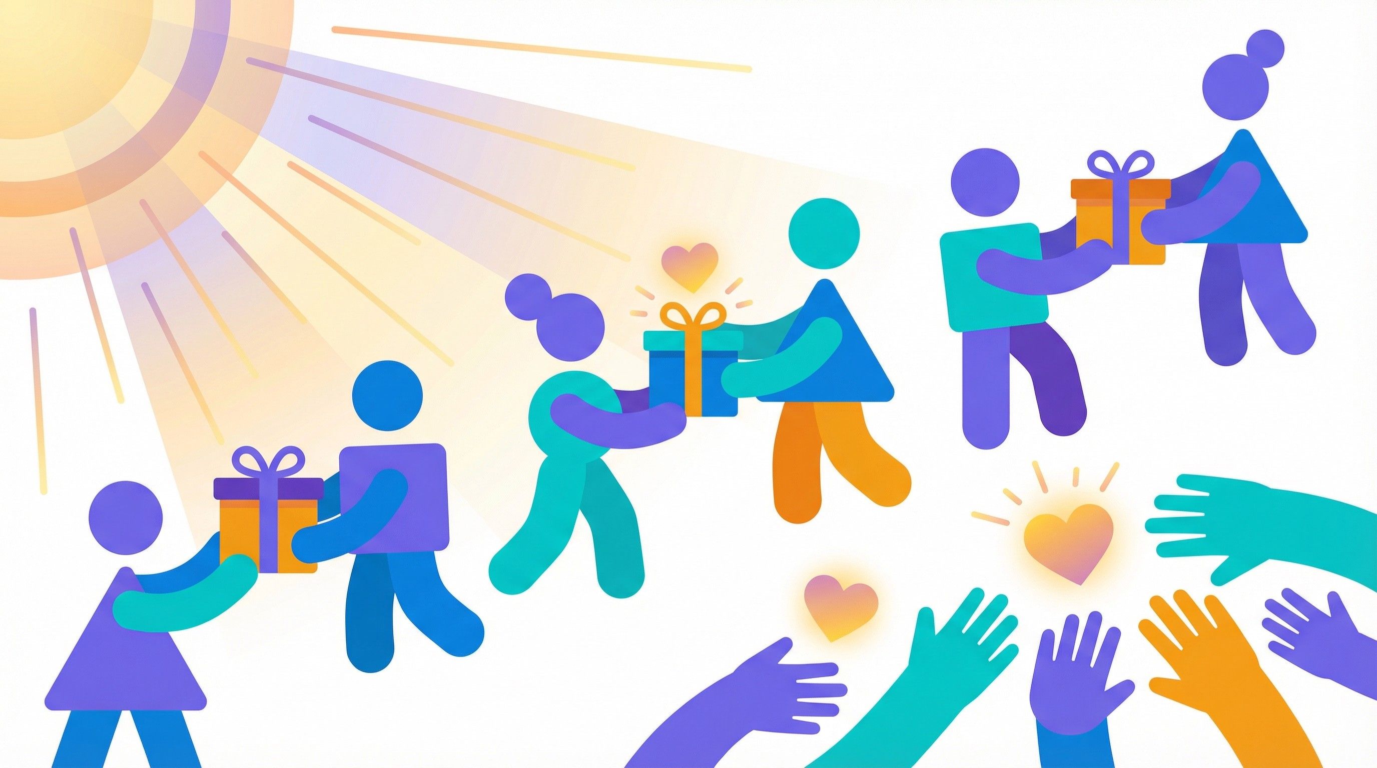 公益與社群行動概念插畫