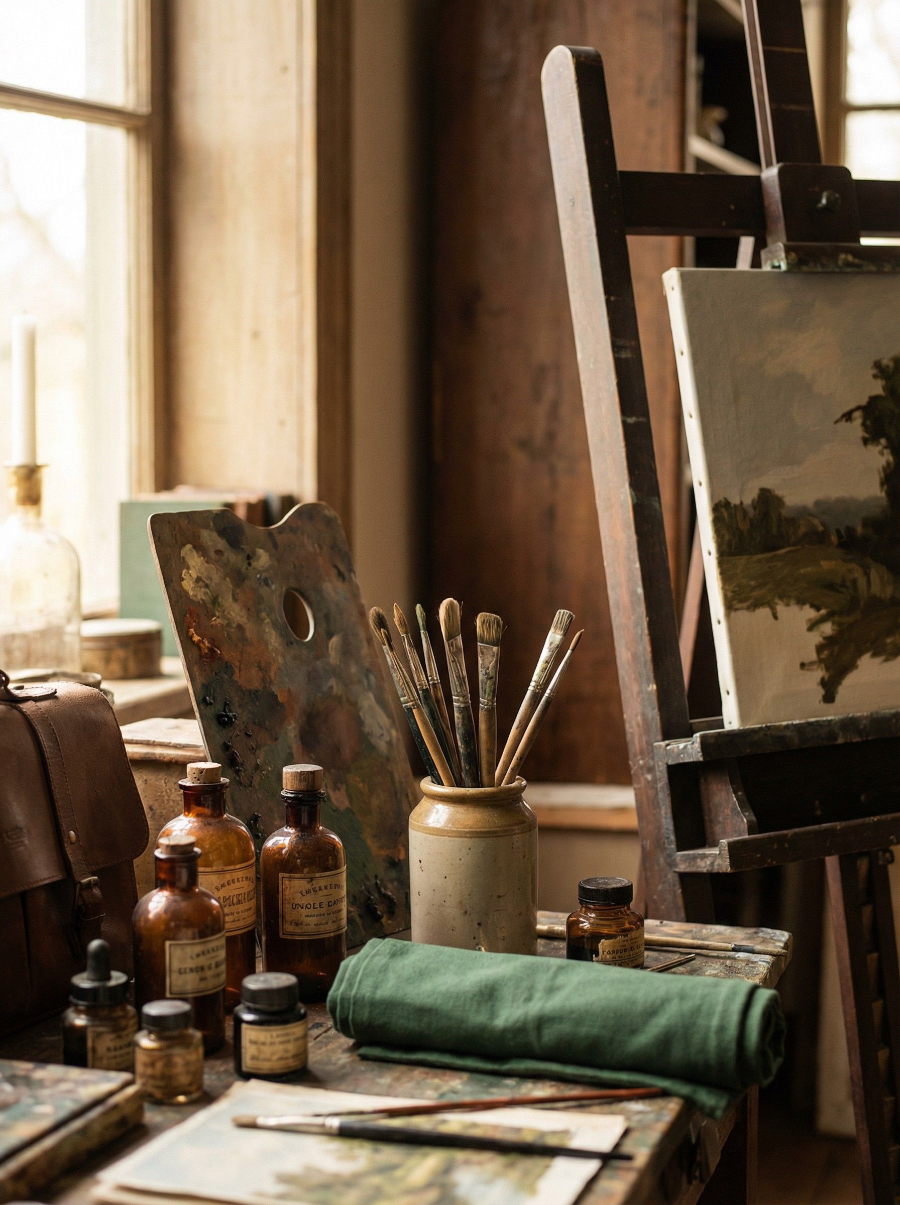 Premium artist paints and brushes