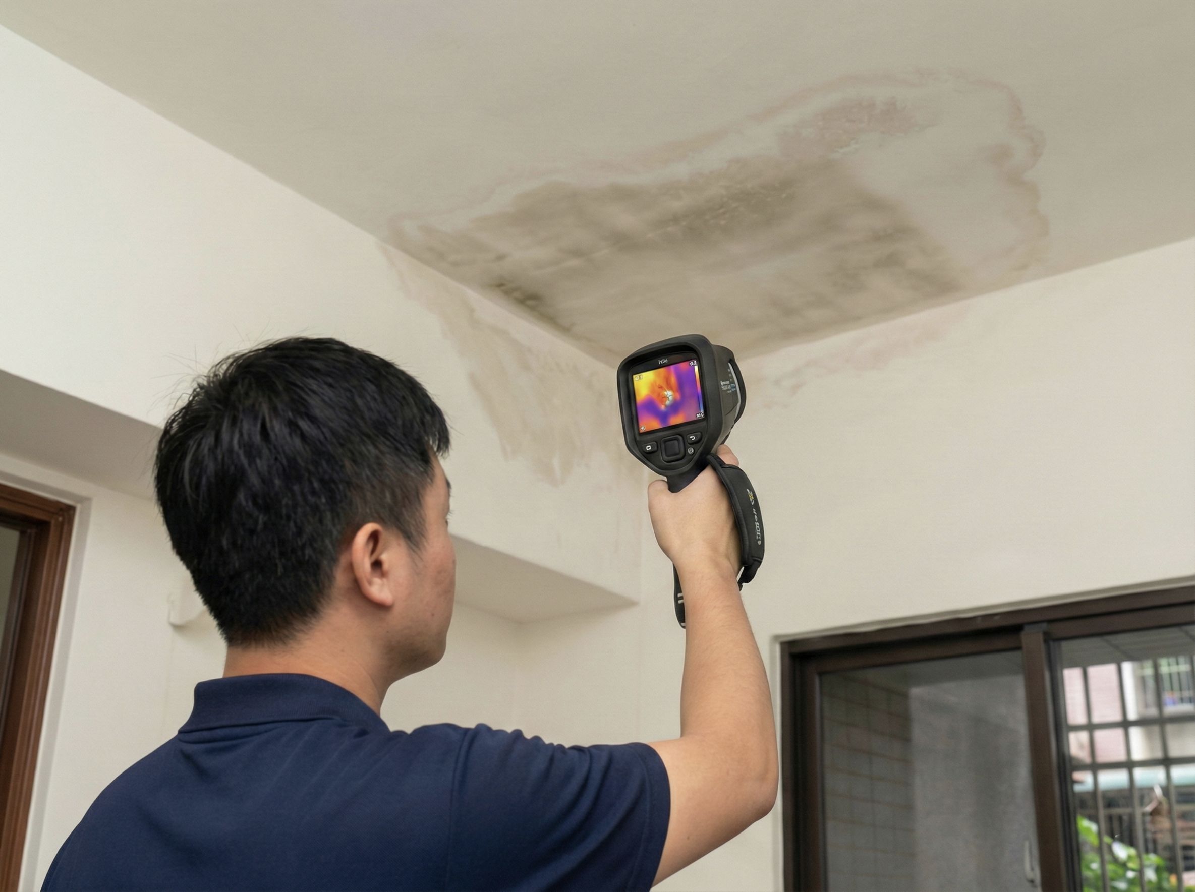 新竹科技抓漏-FLIR紅外線熱顯像儀精準檢測天花板漏水定位漏水點