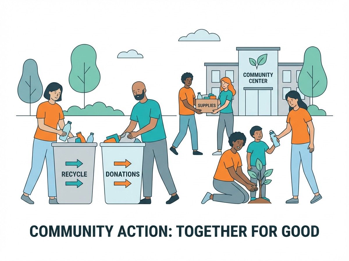 團隊公益行動插畫