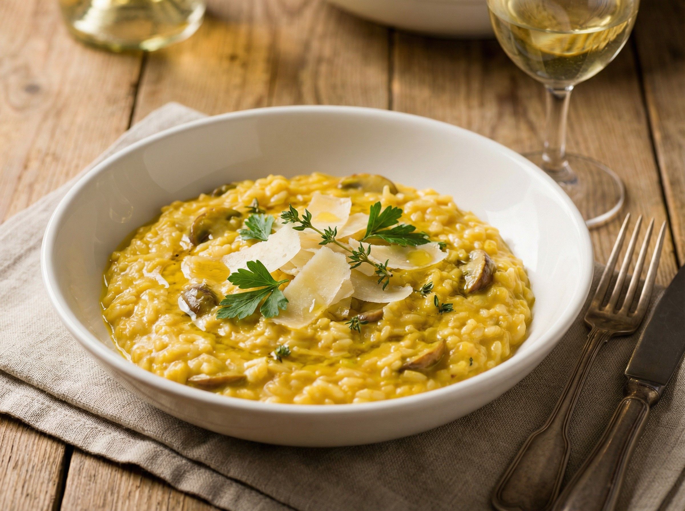 Risotto Funghi e Zafferano