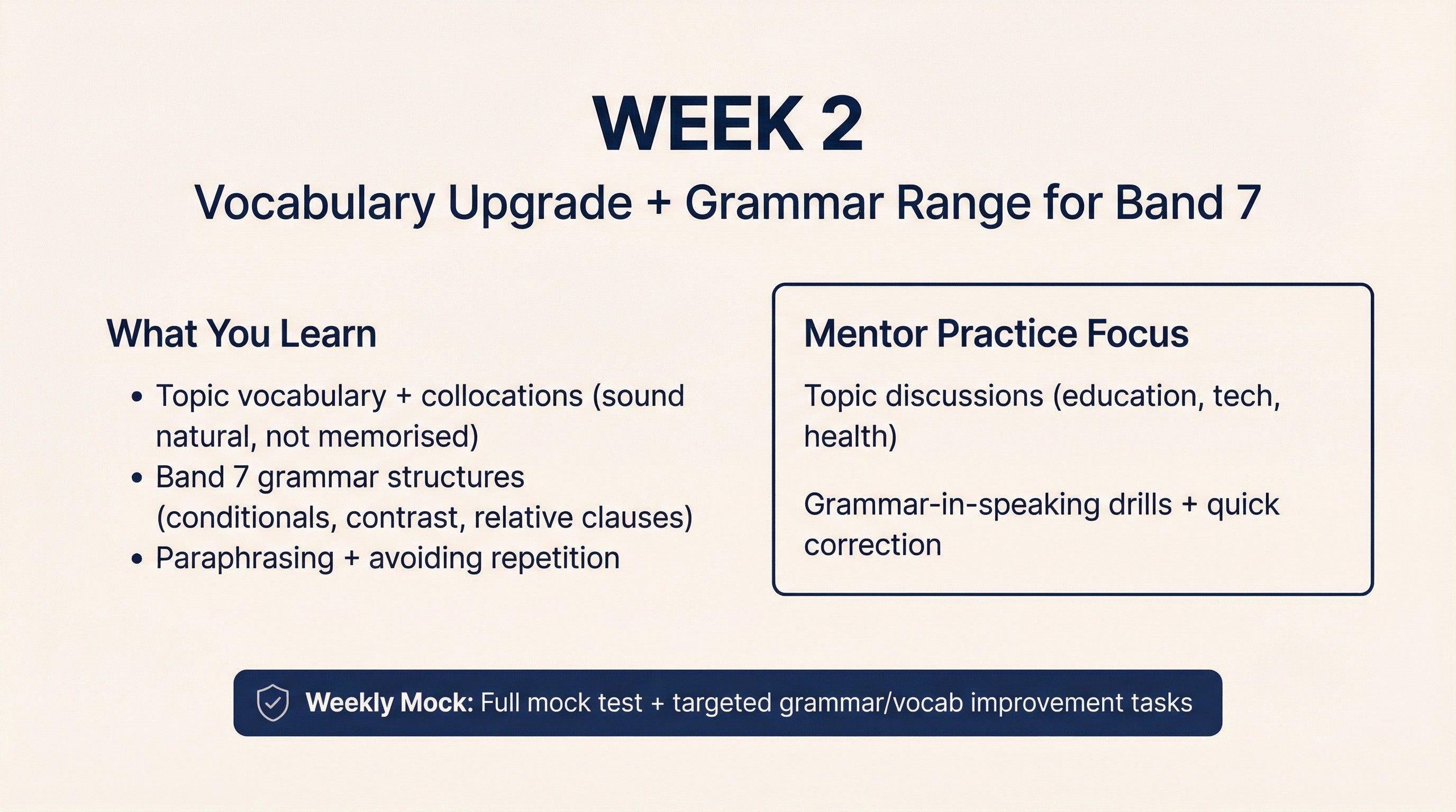 Week 2 - Vocabulary Upgrade