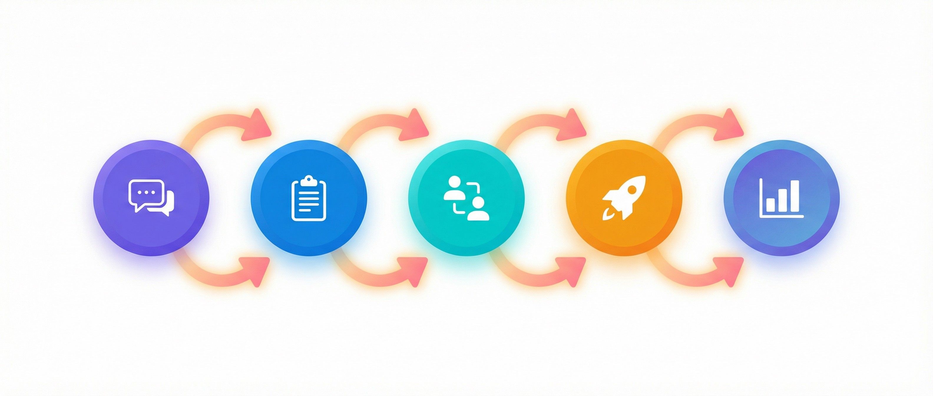 合作流程概念插畫